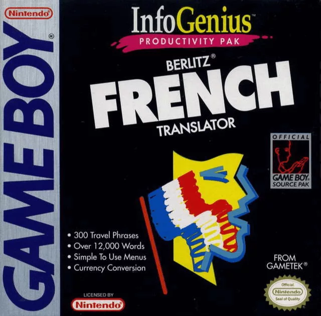 Info Genius systems Berlitz French Translator (Jeu) Game Boy Classic